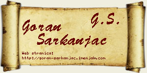 Goran Sarkanjac vizit kartica
